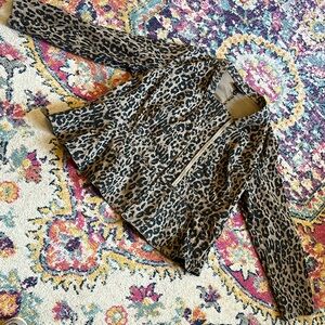Like new Lane Bryant cheetah leopard print fitted waist jacket size 20